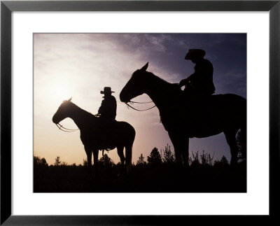 Cowboys At Sunrise Framed Print Cowboys At Sunrise Framed Print