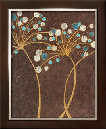 Teal Bubble Flowers Framed Print Teal Bubble Flowers Framed Print
