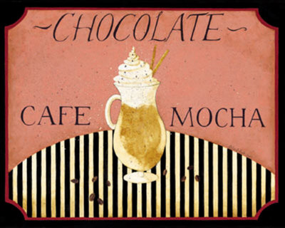 Cafe Mocha in Pink Print Cafe Mocha in Pink Print