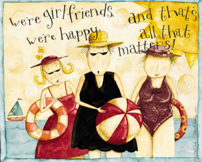 Girl Friends on Girl Friends Print By Dan Dipaolo At Art Com