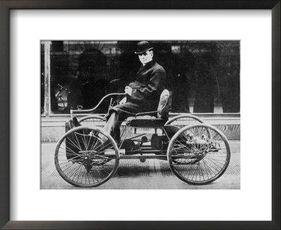 Henry Ford with His First Model Framed Print Henry Ford with His First Model Framed Print