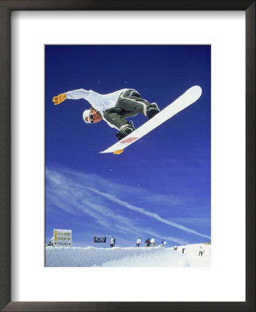 Airborne Snow Boarder Framed Print Airborne Snow Boarder Framed Print