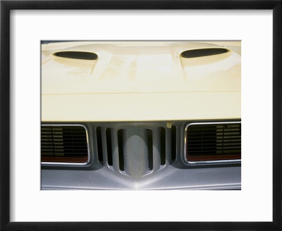 Front of Yellow Classic Car Framed Print Front of Yellow Classic Car Framed Print