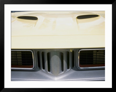 Front of Yellow Classic Car Framed Print Front of Yellow Classic Car Framed Print