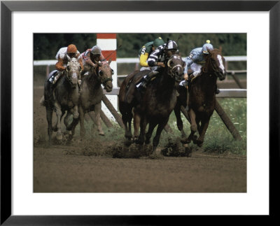 Horse Race in Progress Framed Print Horse Race in Progress Framed Print