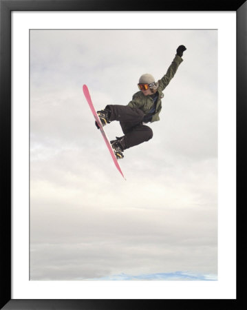 Airborne Snowboarder Framed Print Airborne Snowboarder Framed Print