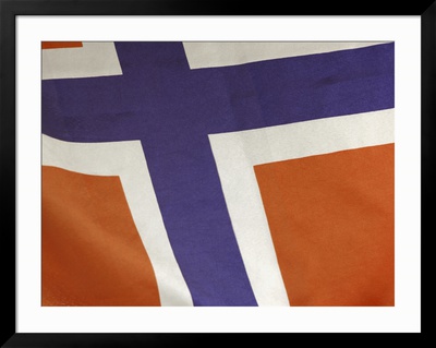 Close-up of Norwegian Flag Framed Print Close-up of Norwegian Flag Framed Print
