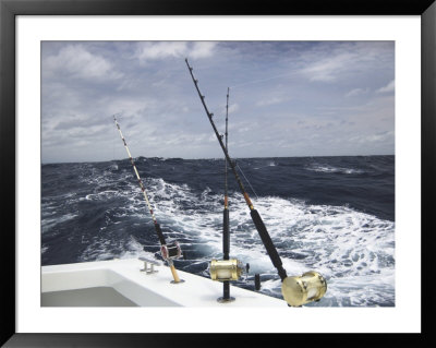 Fishing Rod On Boat Framed Print Fishing Rod On Boat Framed Print