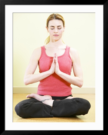 Woman Doing Yoga Framed Print Woman Doing Yoga Framed Print