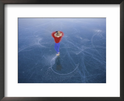 Spinning Ice Skater Framed Print Spinning Ice Skater Framed Print