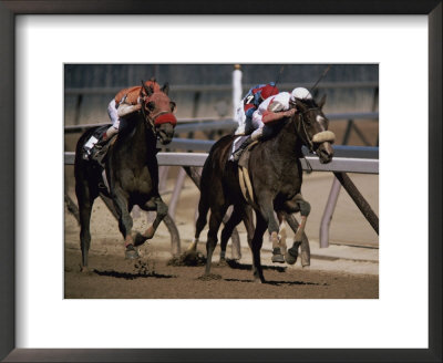 Horse Race in Progress Framed Print Horse Race in Progress Framed Print