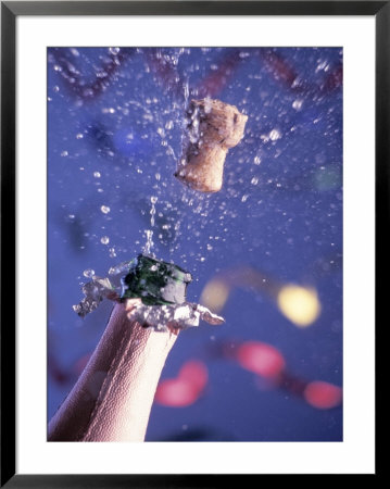 Champagne Cork Popping Framed Print Champagne Cork Popping Framed Print