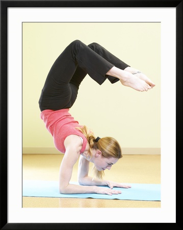 Woman Doing Yoga Framed Print Woman Doing Yoga Framed Print