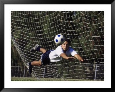 Goaltender in action Framed Print Goaltender in action Framed Print