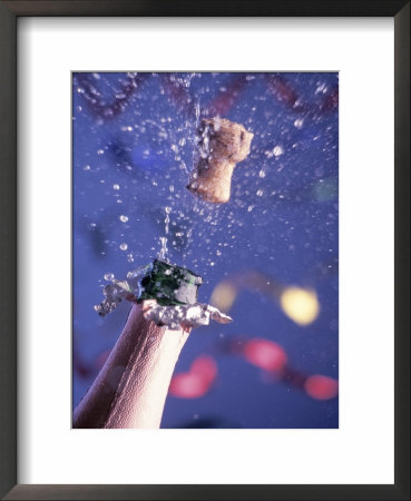 Champagne Cork Popping Framed Print Champagne Cork Popping Framed Print