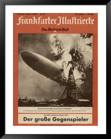 The Hindenburg Disaster Framed Print The Hindenburg Disaster Framed Print
