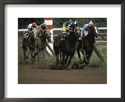 Horse Race in Progress Framed Print Horse Race in Progress Framed Print