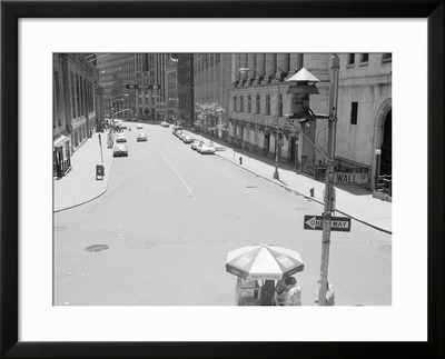 New York's Wall Street is Deserted Framed Print New York's Wall Street is Deserted Framed Print