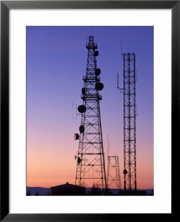 Radio Tower At Sunset Framed Print Radio Tower At Sunset Framed Print