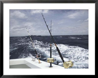 Fishing Rod On Boat Framed Print Fishing Rod On Boat Framed Print