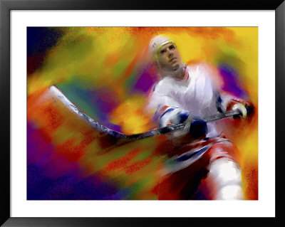 Psychedelic Hockey Framed Print Psychedelic Hockey Framed Print