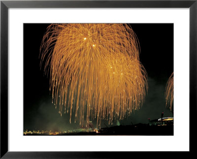 Fireworks in the Night Sky Framed Print Fireworks in the Night Sky Framed Print