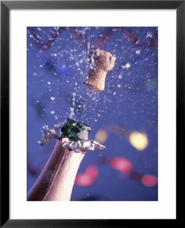 Champagne Cork Popping Framed Print Champagne Cork Popping Framed Print
