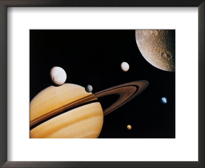 View of Saturn From Voyager1 Framed Print View of Saturn From Voyager1 Framed Print
