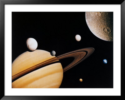 View of Saturn From Voyager1 Framed Print View of Saturn From Voyager1 Framed Print