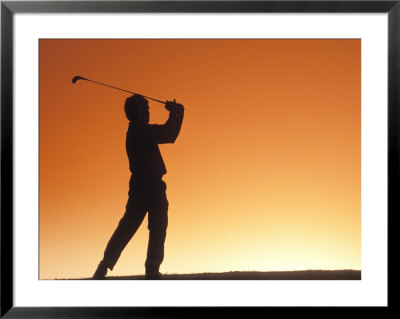 Golfing at Resort, Illustration Framed Print Golfing at Resort, Illustration Framed Print