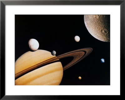 View of Saturn From Voyager1 Framed Print View of Saturn From Voyager1 Framed Print
