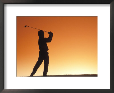 Golfing at Resort, Illustration Framed Print Golfing at Resort, Illustration Framed Print