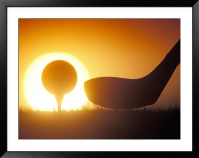 Teeing Up At Sunset Framed Print Teeing Up At Sunset Framed Print