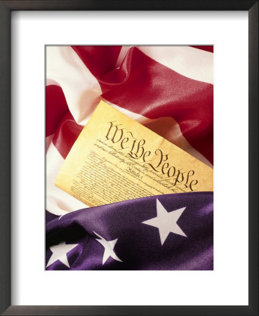 US Flag, Constitution Framed Print US Flag, Constitution Framed Print