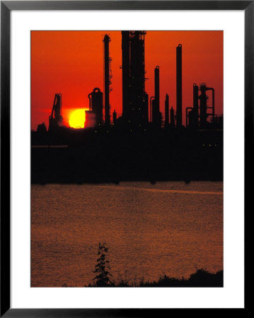 Industrial Structure At Sunset Framed Print Industrial Structure At Sunset Framed Print