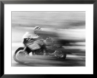 Motorcycle in Motion Framed Print Motorcycle in Motion Framed Print