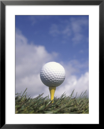 Golf Ball On Tee Framed Print Golf Ball On Tee Framed Print