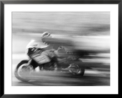 Motorcycle in Motion Framed Print Motorcycle in Motion Framed Print