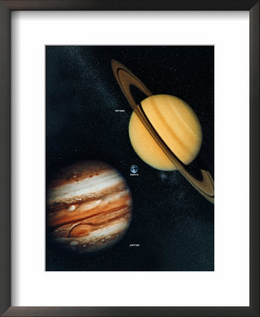 Saturn and Jupiter Framed Print Saturn and Jupiter Framed Print