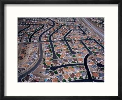 Aerial View of Las Vegas Suburb Las Vegas Nevada USA Framed Print