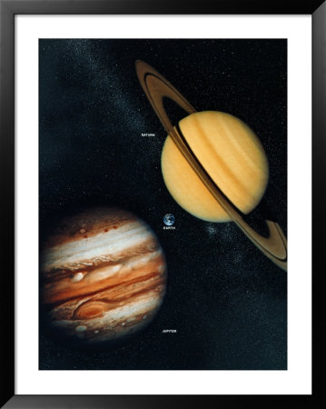 Saturn and Jupiter Framed Print Saturn and Jupiter Framed Print