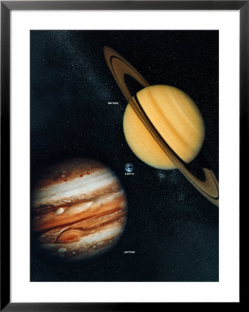 Saturn and Jupiter Framed Print Saturn and Jupiter Framed Print