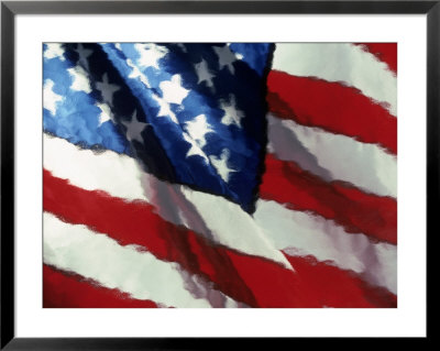 Flag with Lyrics Framed Print Flag with Lyrics Framed Print