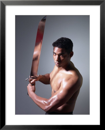 Man with Ceremonial Sword Framed Print Man with Ceremonial Sword Framed Print