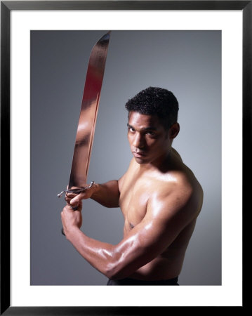Man with Ceremonial Sword Framed Print Man with Ceremonial Sword Framed Print