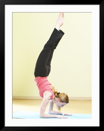 Woman Doing Yoga Framed Print Woman Doing Yoga Framed Print