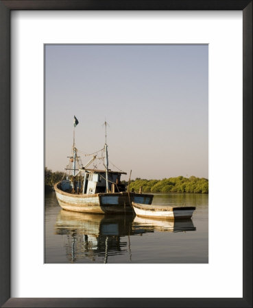 fishing boats on backwater near moborgoaindia framed printzoomview in room