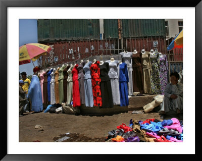 A Woman Buys a Dress Framed Print A Woman Buys a Dress Framed Print