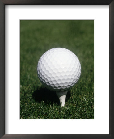 Golf Ball On Tee Framed Print Golf Ball On Tee Framed Print