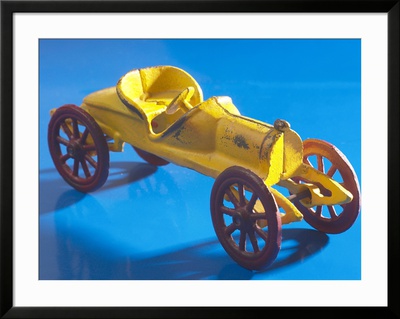 Yellow Toy Tin Car Framed Print Yellow Toy Tin Car Framed Print